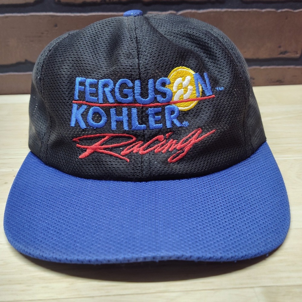 Vintage Ferguson Kohler Racing Mesh clip back Hat cap adjustable USA